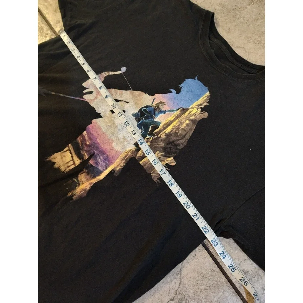 Legend of Zelda T-Shirt Black Adult Size XL Breath Of The Wild Nintendo Link - Picture 8 of 11
